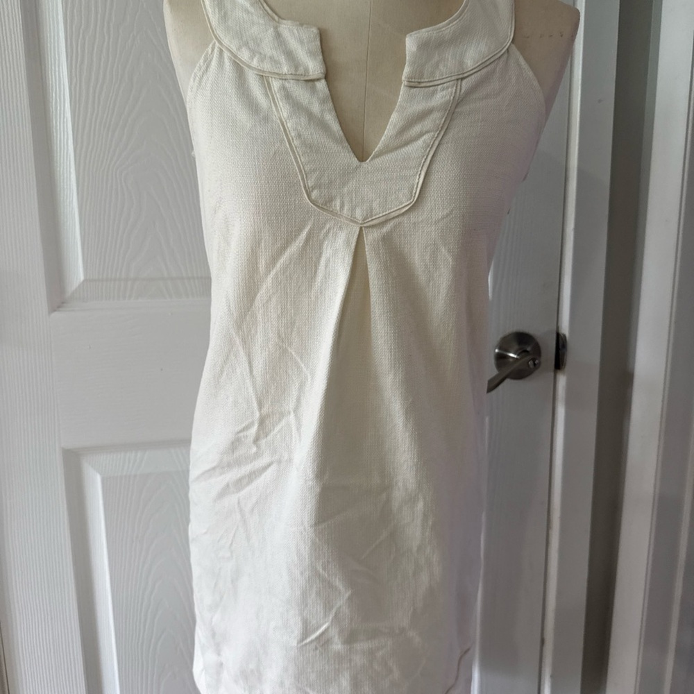 Sleeveless Cream Tunic Top